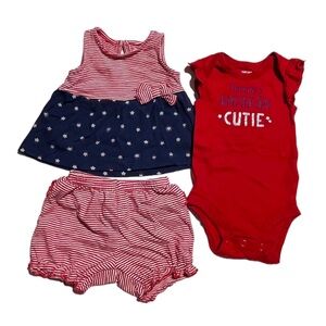 Carter's Just One You Newborn 3 piece patriotic bundle